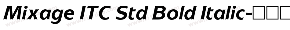 Mixage ITC Std Bold Italic字体转换